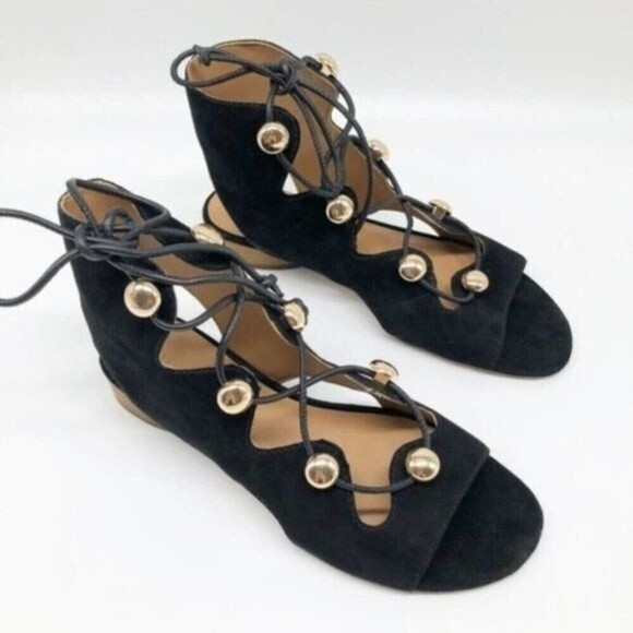 REBECCA MINKOFF Kyla Black Ghillie Sandal  - Picture 2 of 7